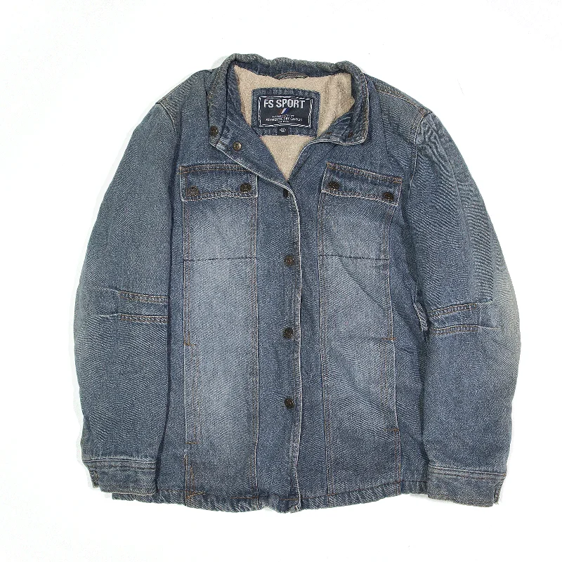 Huge Discounts raincoatFS SPORT Fleece Lined Jacket Blue Denim Womens L