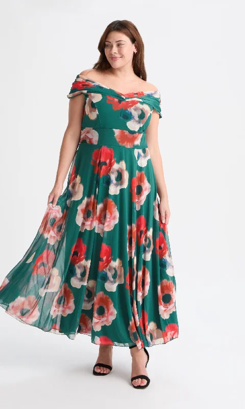 Price Reduction party-ready dressBardot Teal Red Maxi Dress