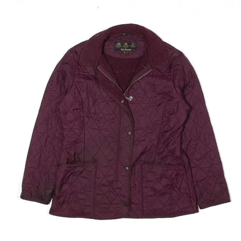 Lowest Prices utility coatBARBOUR Polar Quilt Fleece Lined Quilted Jacket Maroon Womens UK 14