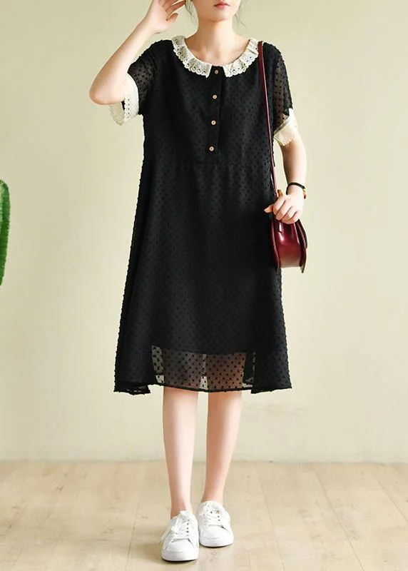 Deal Dash floral dressItalian o neck baggy dresses Inspiration black Dresses