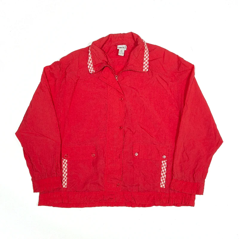Best Deals fashionable quilted coatKORET FRANCISCA Chore Jacket Red Womens XL