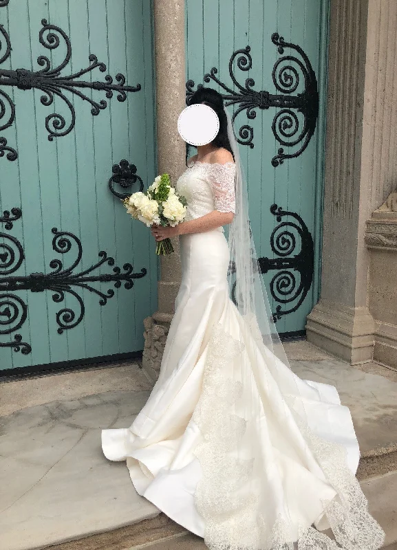 Major Savings Heidi Elnora Meghan Augusta, removable lace top & vintage lace veil
