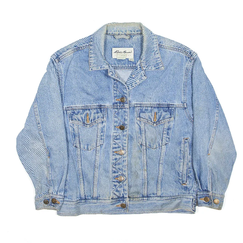 Exclusive Preview trendy bomber coatEDDIE BAUER Jacket Blue 90s Denim Womens XS