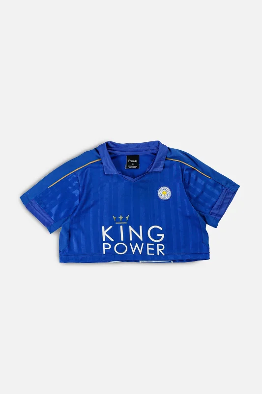 Price Cut comfy workout wear hoodieRework Crop Leicester Soccer Jersey - XS