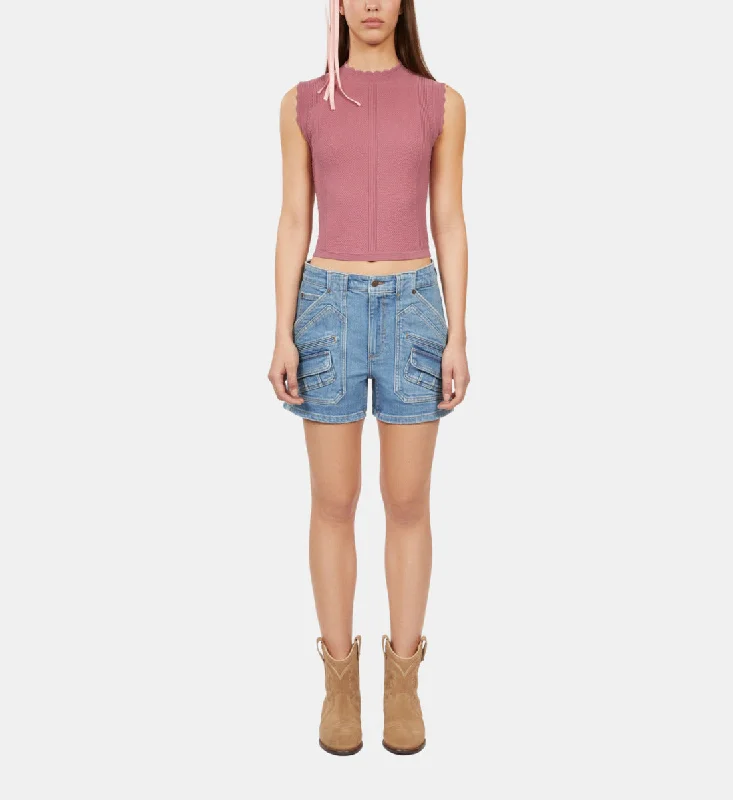 Final Markdown Lilac Openwork Knit Top | Women | Pink Wood