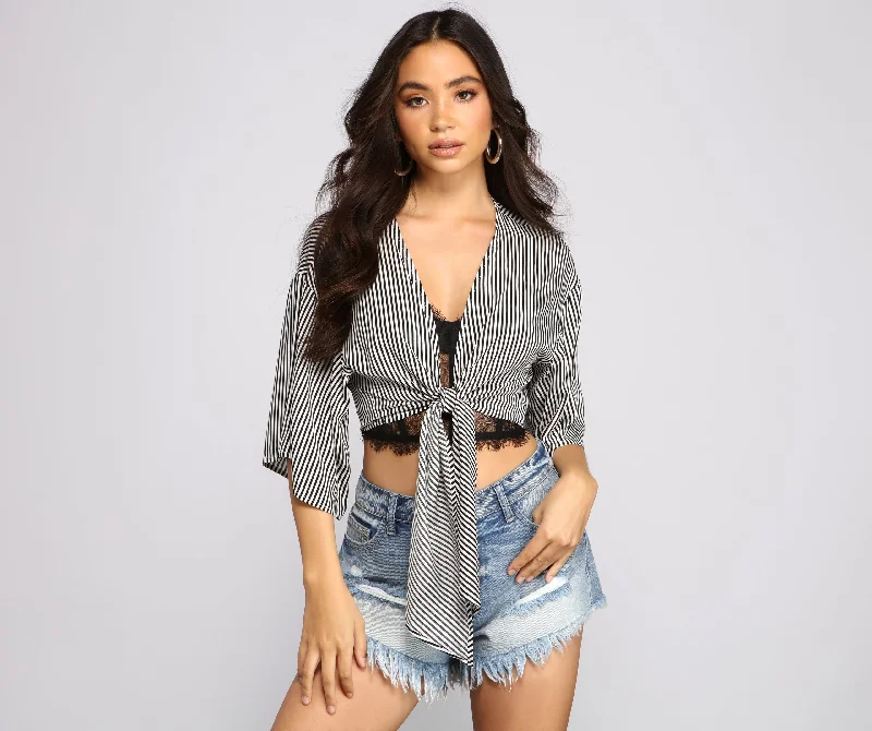 Price Cut Effortlessly Stylish Tie-Front Top
