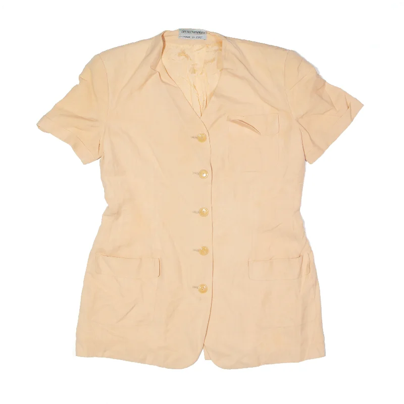 Overstock Sale vintage trench coatARMANI Jacket Pink Linen Blazer Womens M