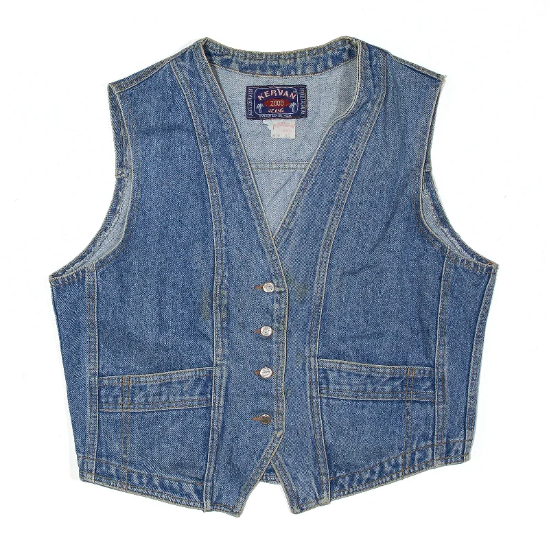 Get It Before It’s Gone stylish lightweight coatKERVAN Gilet Blue Denim Womens S