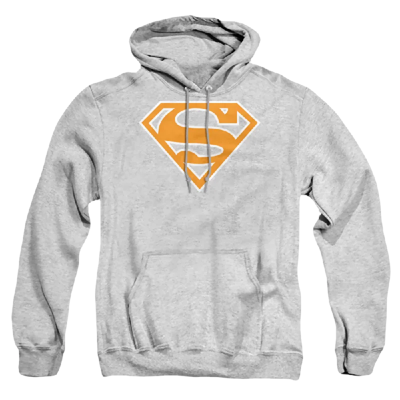 Instant Discount casual zip-up sweatshirtSuperman Lt Orange & White Shield - Pullover Hoodie Instant Discount casual zip-up sweatshirtSuperman Lt Orange & White Shield - Pullover Hoodie
