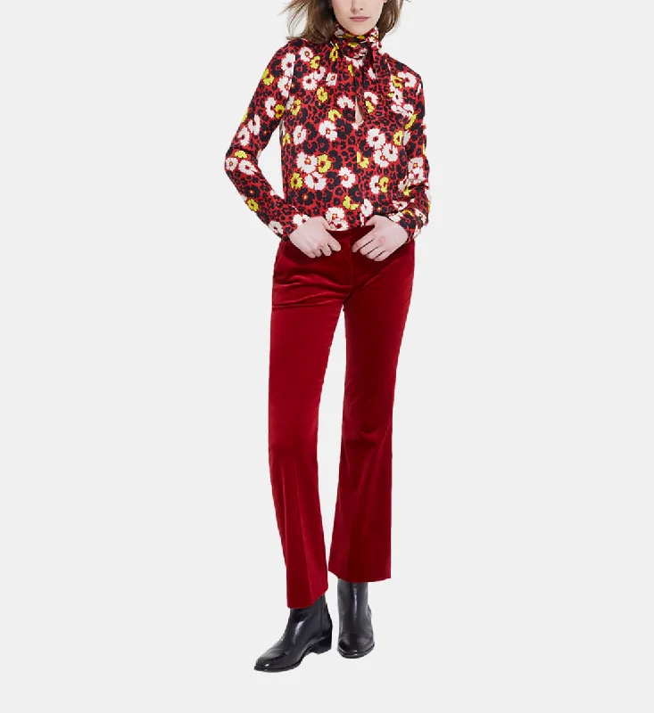 One-DAY Sale Floral Print Top | Women | Red x Yellow