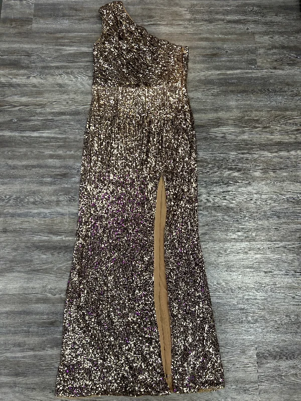 Don't Wait backless dressDress Party Long By Dress The Population In Gold, Size: L