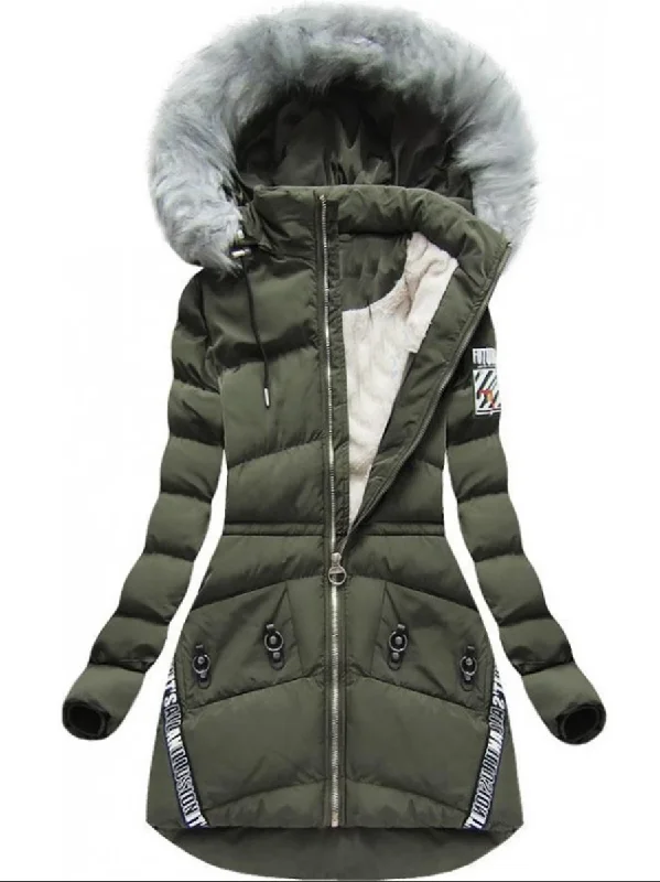 Super Deal outdoor adventure coatHooded And Velvet Printed Down Coat