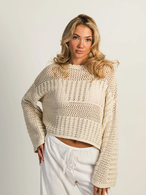 Loyalty Reward HARLOW LAYLA CROCHET LONG SLEEVE - CREAM
