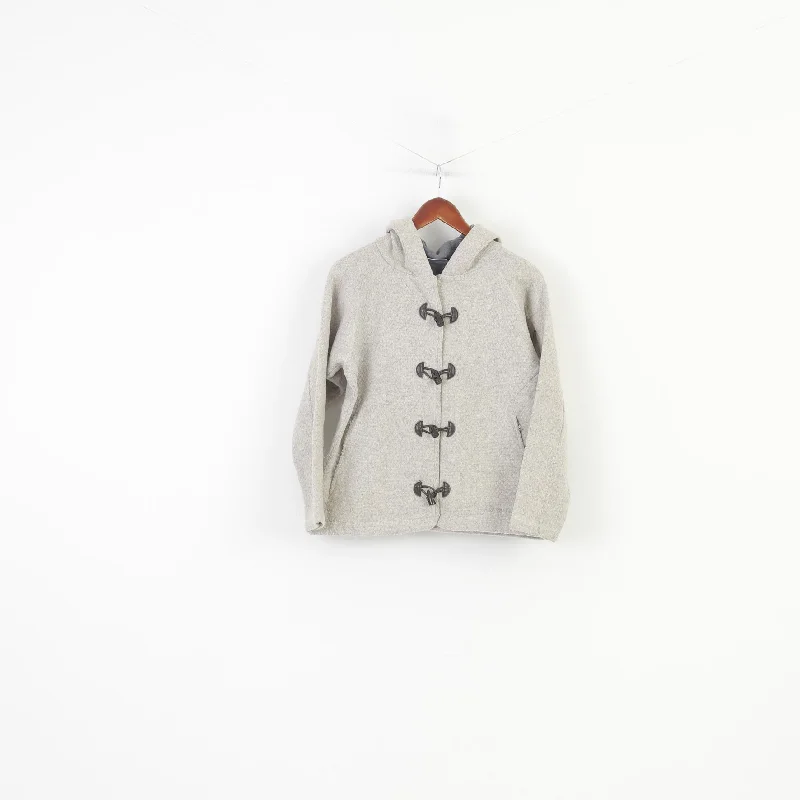 Markdowns Sprayway Women 10 S Sweatshirt Grey Hooded Zip Up Wool Jacket Vintage Top