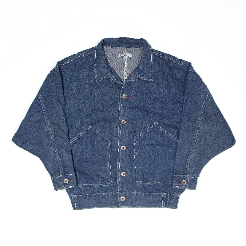 Daily Deals breathable jacketOHSARE Jacket Blue Relaxed Denim Womens L