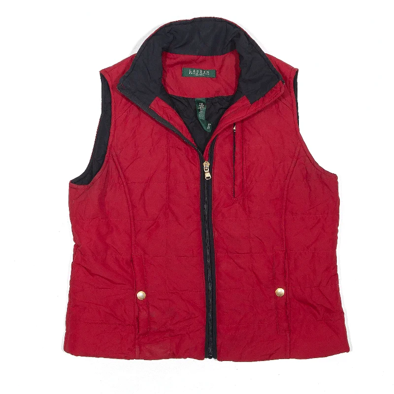 Overstock oversized trench coatRALPH LAUREN Petite Puffer Gilet Red Womens S