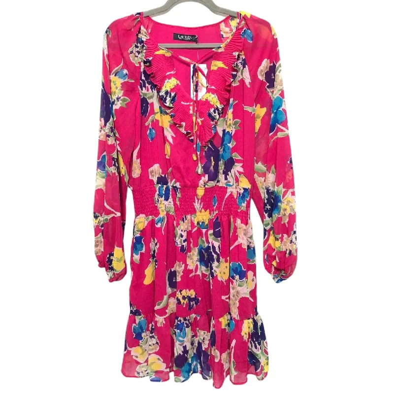 Closeout chic wrap dressDress Casual Short By Lauren By Ralph Lauren In Floral Print, Size: 8