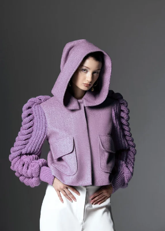 Big Savings fitted trench coatKNIT-SLEEVE JACKET