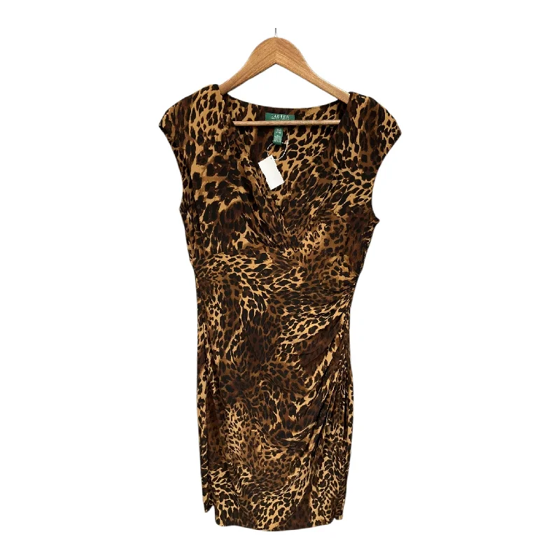 Savings Galore ruffle dressDress Casual Midi By Lauren By Ralph Lauren In Animal Print, Size: L