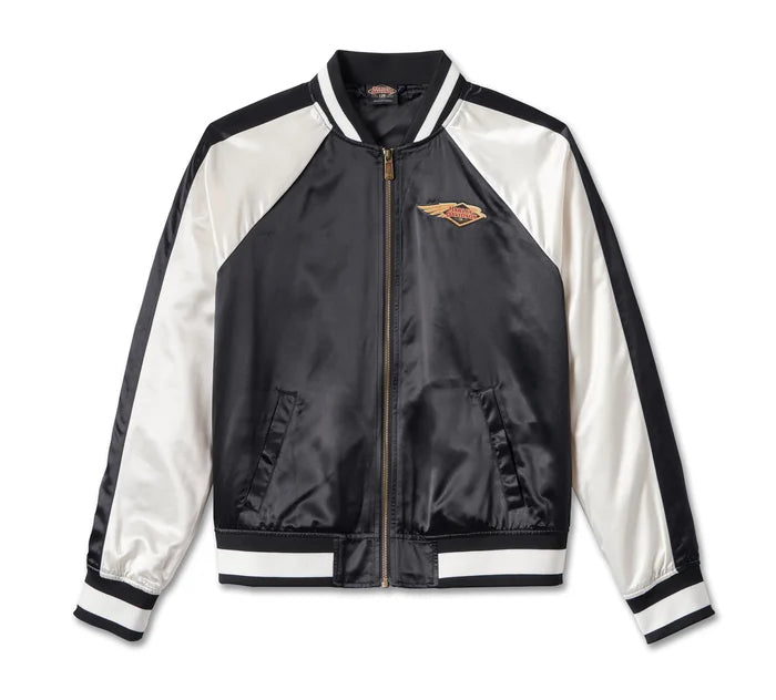 Mega Sale Women's 120th Anniversary Classic Bomber Jacket - Colorblocked - Black Beauty
