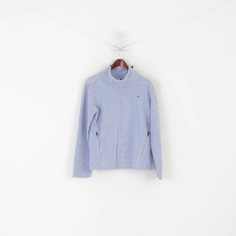Price Buster Nike Women L 14/16 (M) Fleece Top Violet Vintage Sweatshirt Funel Neck Outdoor Top