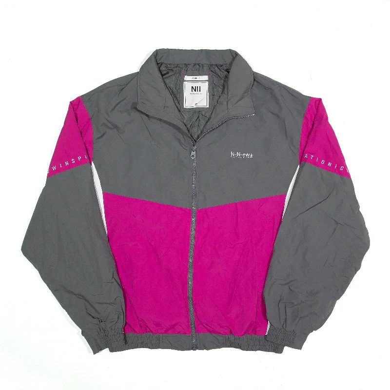 Super Deal casual sports coatNEW INSPIRATION ICON Shell Jacket Grey Womens L