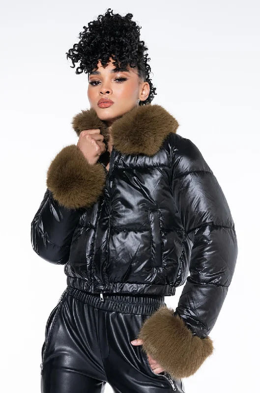 Buy More, Save More classic bomber jacketMAVERICK FAUX FUR PUFFER