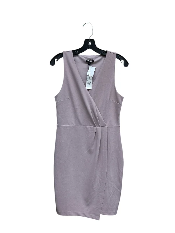 Flash Sale printed dressDress Work By Express In Pink, Size: M