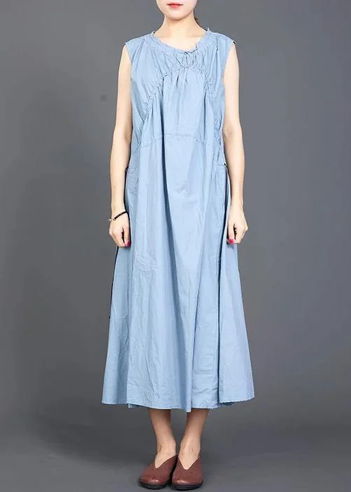 Stock Up and Save casual day dressModern cotton tunic pattern Drops Design Folded Lacing Irregular Splice Solid Color Dress