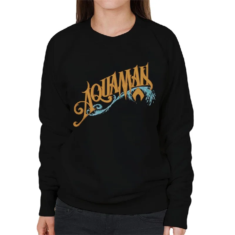 Online Only fashionable fitness sweatshirtAquaman Wave Logo Women's Sweatshirt