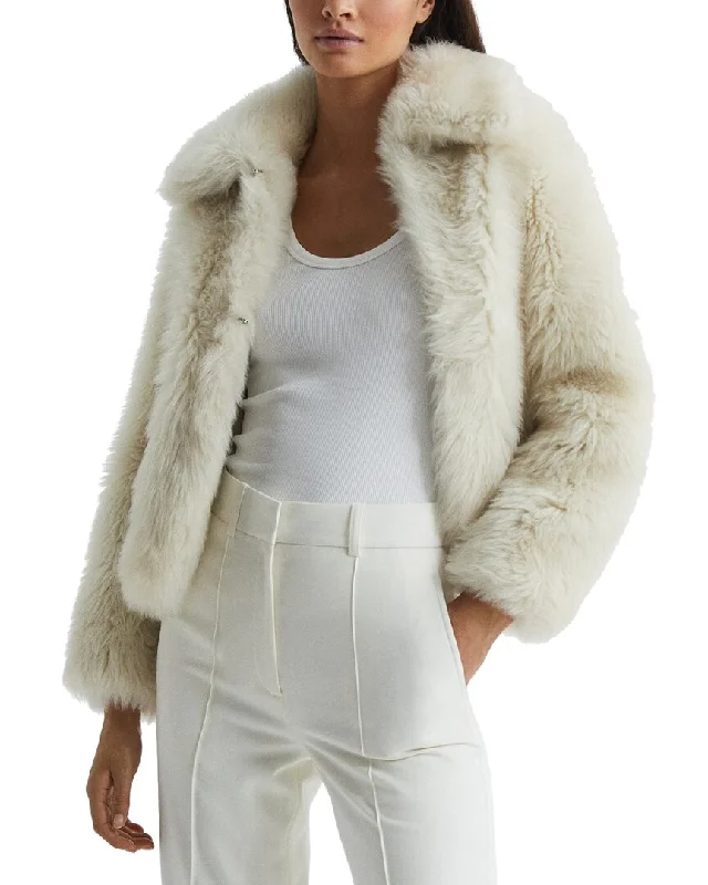 Huge Discounts Reiss Caitlin Short Shearling Jacket