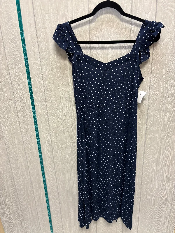 Get It Before It’s Gone satin dressDress Casual Midi By Loft In Polkadot Pattern, Size: S