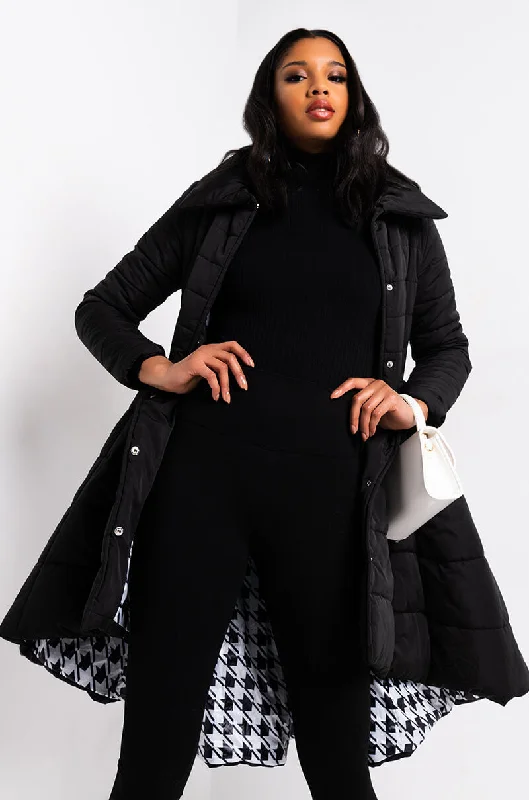 Great Deals insulated jacketAZALEA WANG SOLID MIDTOWN PEPLUM PUFFER TRENCH