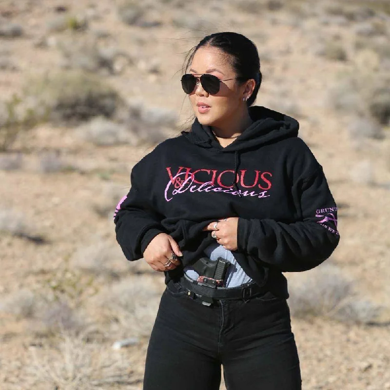 Deal Explosion Women's Vicious & Delicious Hoodie - Black