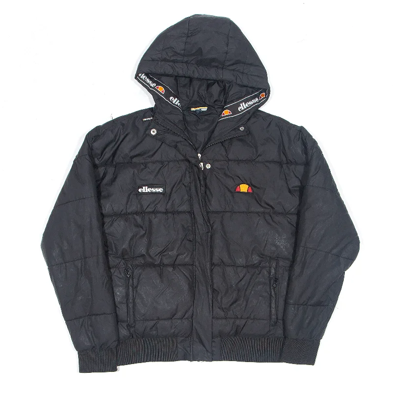 Big Discounts windbreaker jacketELLESSE Puffer Jacket Black Womens UK 4