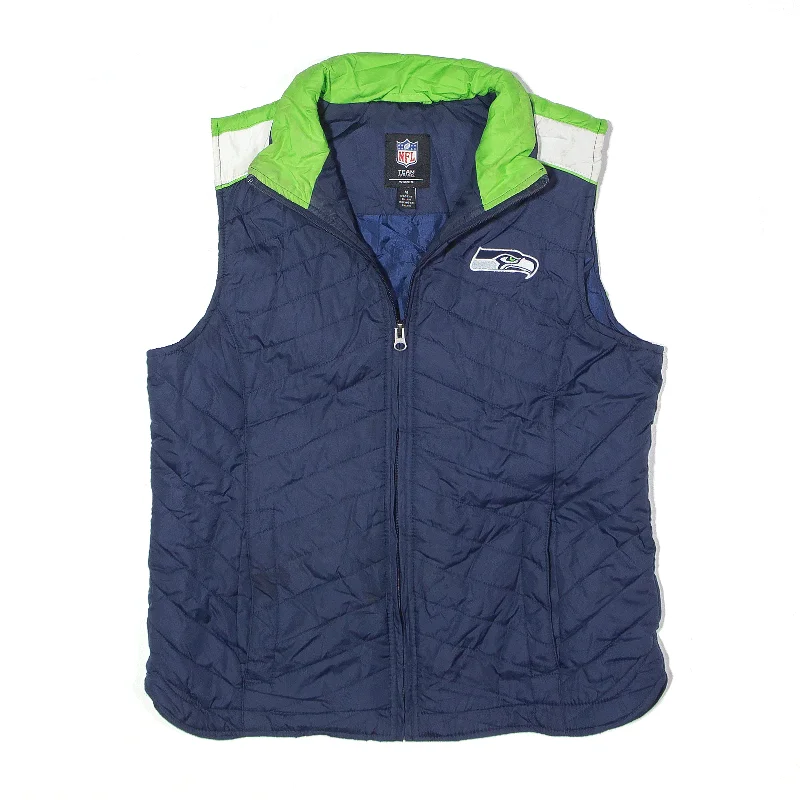 Sale Event chic padded coatNFL Seattle Seahawks Quilted Gilet Blue Womens M