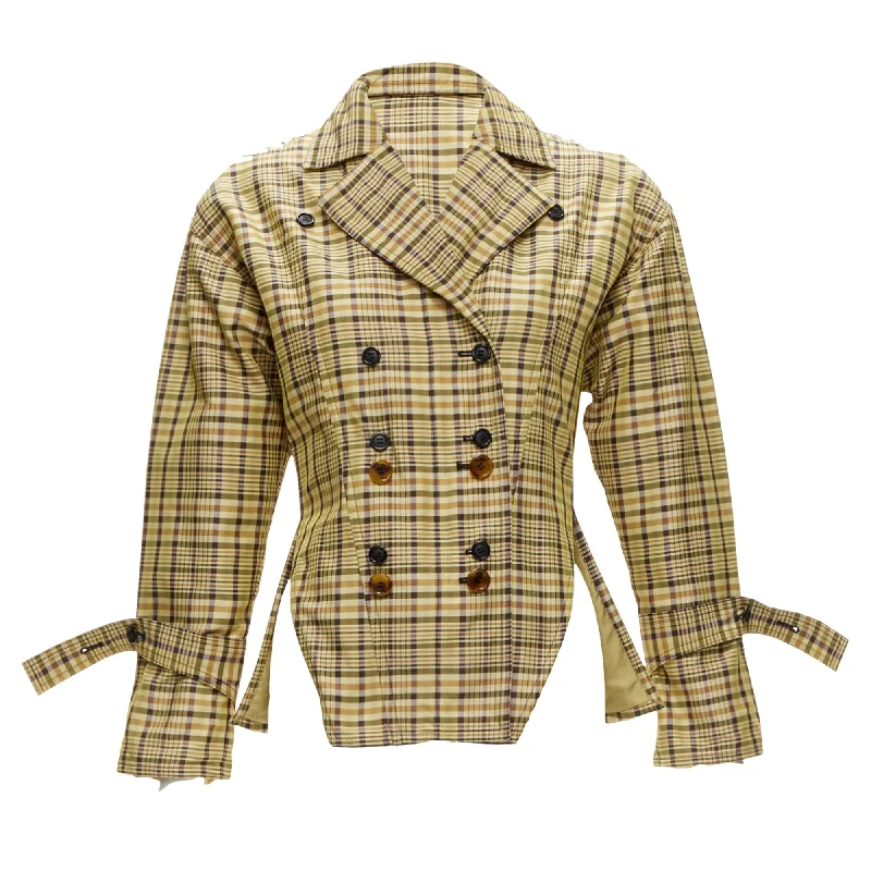 Holiday Sale Celine Phoebe Philo checked cinched waist jacket