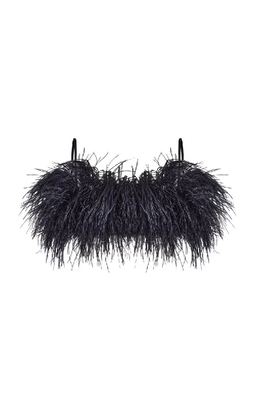 New Markdowns Fringe satin cropped top