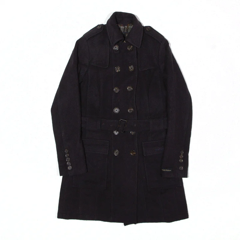 Don't Wait insulated winter jacketBARBOUR Winter Tartan Pea Coat Blue Womens UK 10