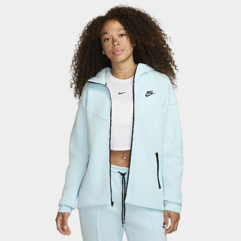 Super Bargain Nike Sportswear Women's Tech Fleece Windrunner Full-Zip Hoodie Glacier Blue / Black