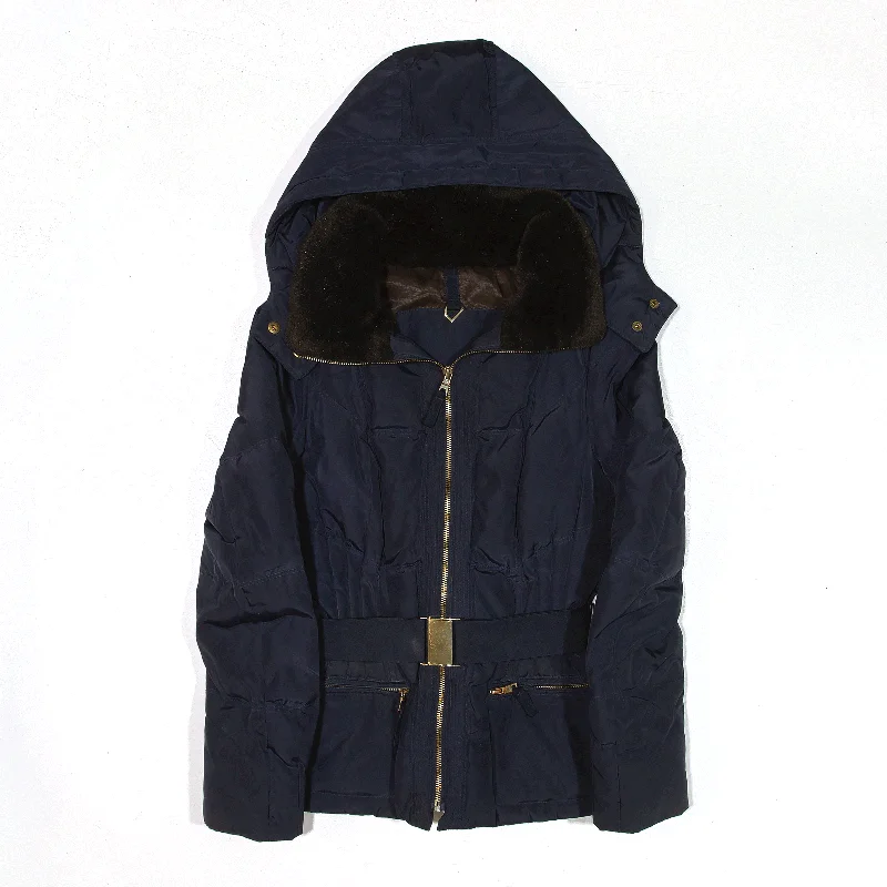 Deep Discounts oversized coatZARA BASIC Jacket Blue Petite Hooded Puffer Womens S