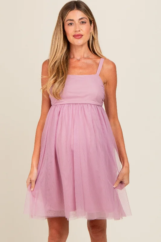 Reduced Prices layered dressBurgundy Tulle Skirt Maternity Dress