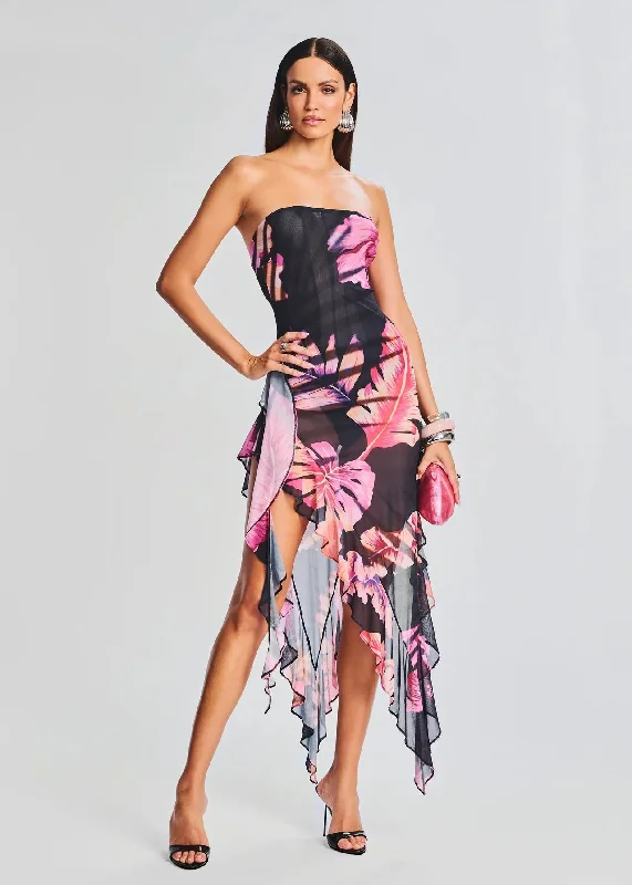 Daily Specials Slim Fit Backless Irregular Tube Top Skirt
