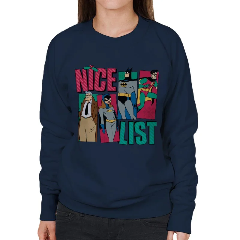 Big Savings functional sports hoodieBatman Christmas Nice List Women's Sweatshirt