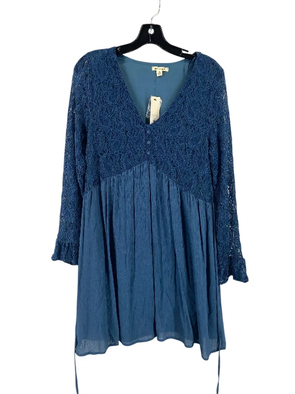 Overstock Sale elegant shift dressDress Casual Midi By Miami In Blue, Size: M