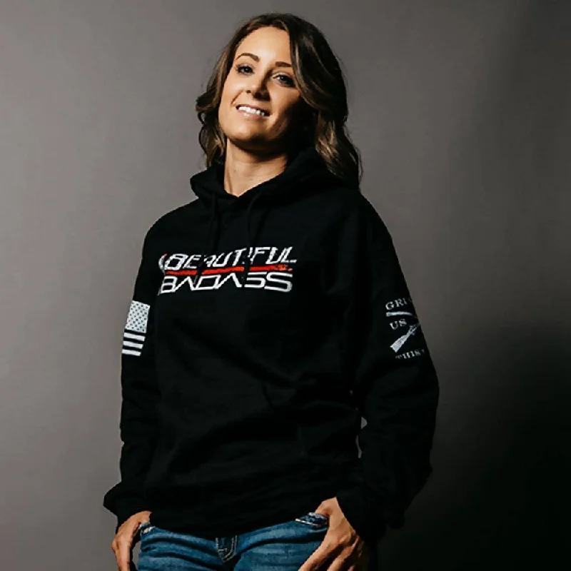 Act Fast Women's Beautiful Badass Hoodie 2.0 - Black