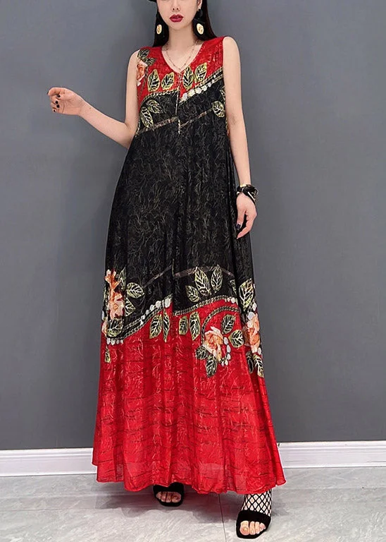 Price Reduction casual evening dressBlack Chiffon holiday A Line Dress Tie Waist Sleeveless