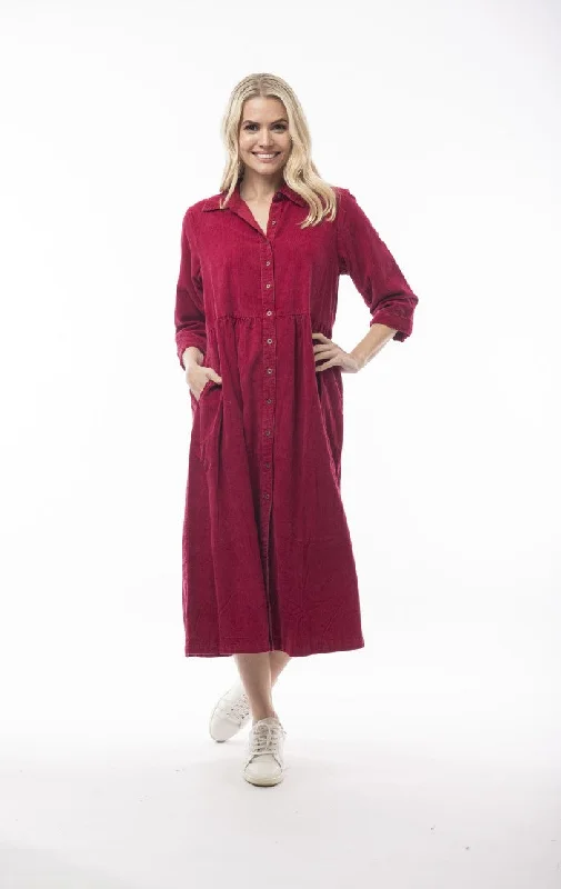 Deal of the Day pleated dressOrientique Cotton Soft Cord Dress