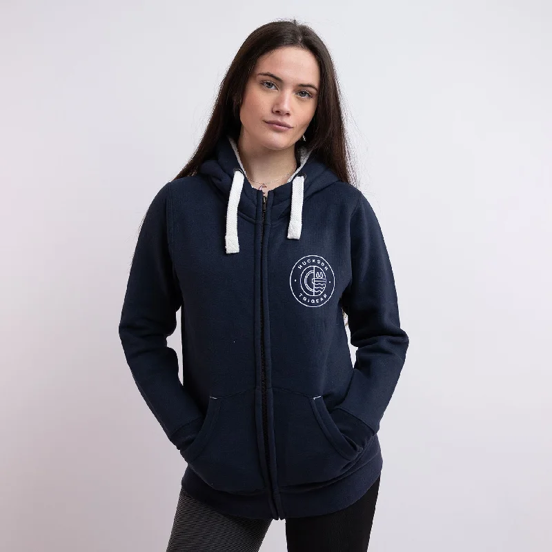 Bargain Bin Navy 'Sherpa' Fleece Hoodie