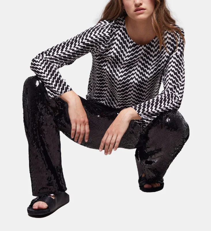 Huge Discounts Printed Top | Women | Black x White